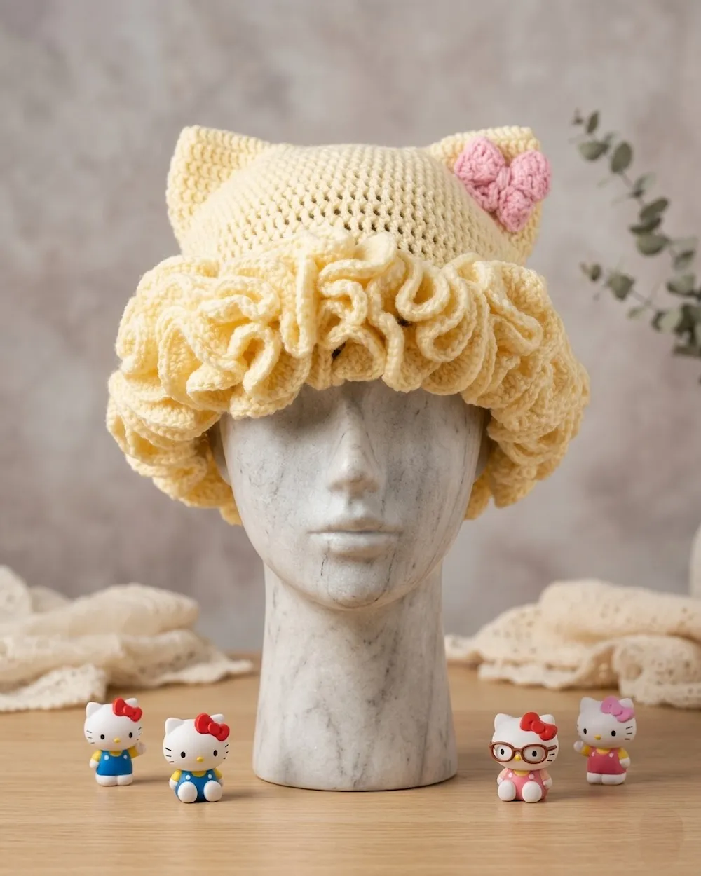 the whiskered scarlet swell ruffled hat
